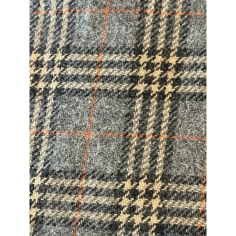 GAP Skirt Gray Yellow Plaid Wool Blend Size 8